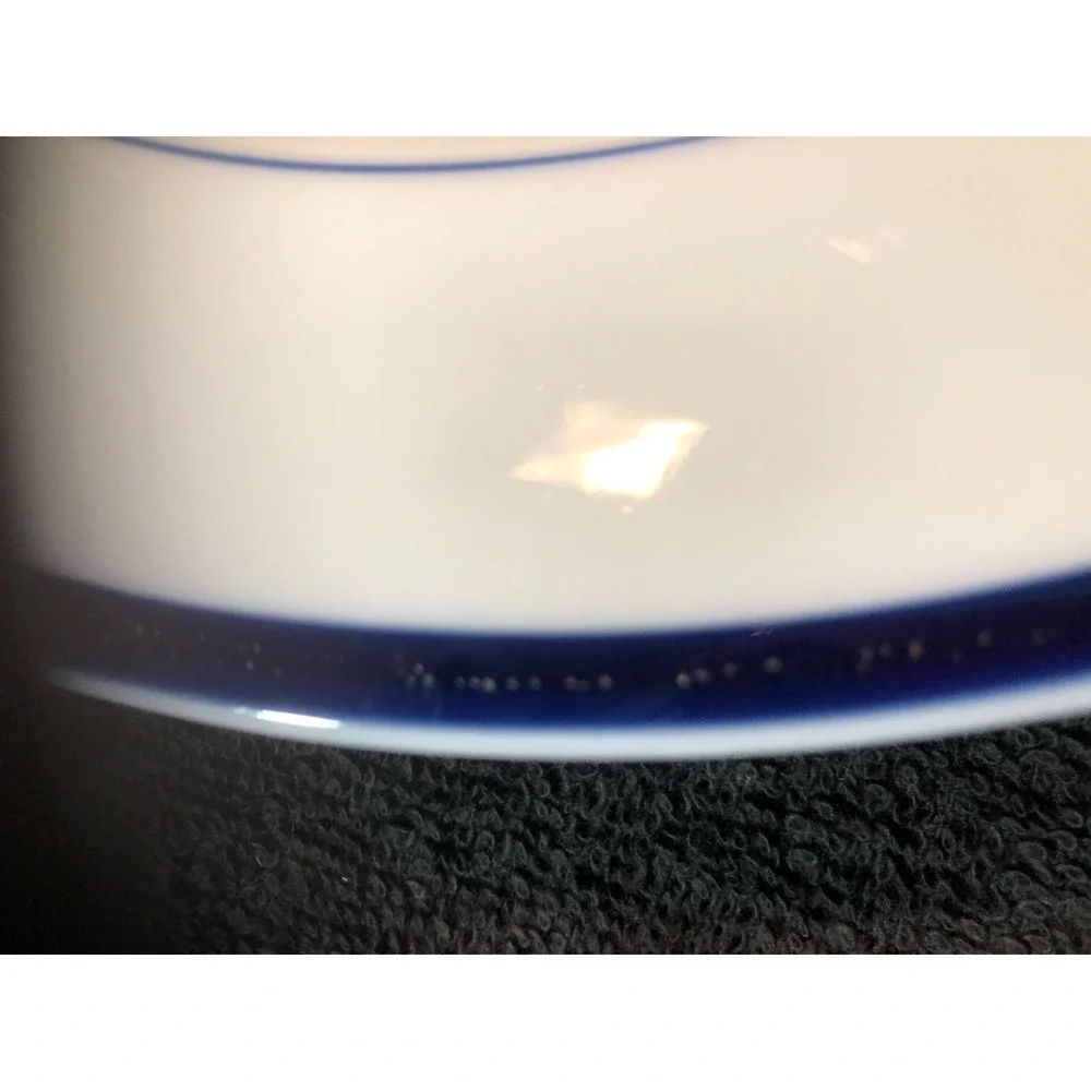 The Cellar Macy's Blue White Blue Band Dinner Plate~11